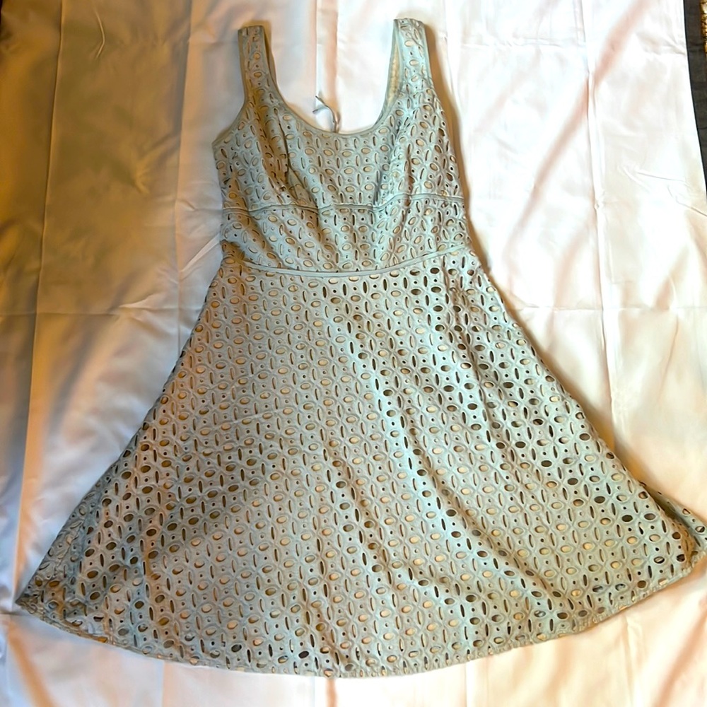 Never worn sleeveless Loft eyelet dress.